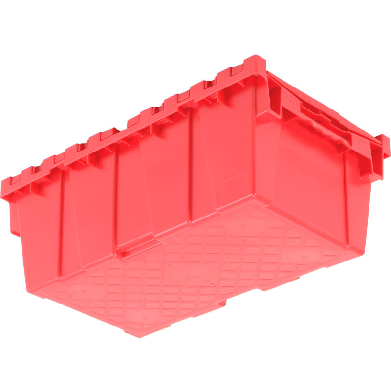 Plastic Attached Lid Shipping and Storage Container 19-5/8x11-7/8x7