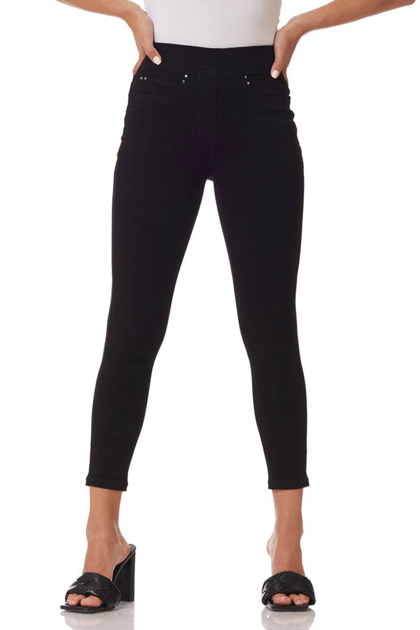 "Ultra" Pull-On Crop Jegging - Dark Indigo