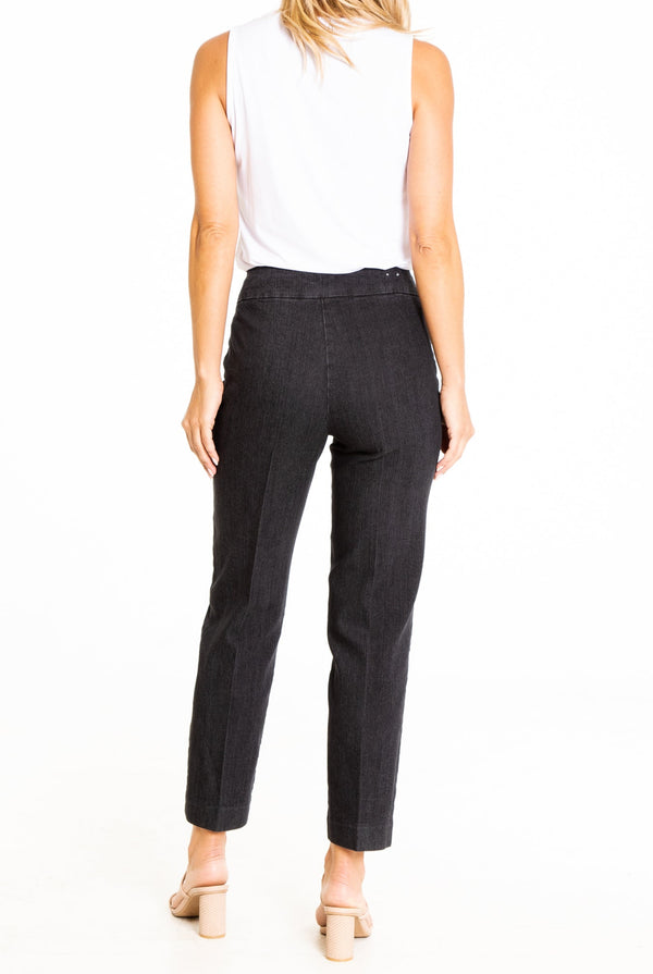 Thin Her Ankle Pant - Black Denim