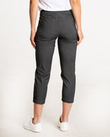 Snap Crop with Pockets - Charcoal