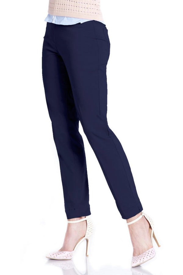 Pull-On Ankle Pant with Back Pockets - Midnight