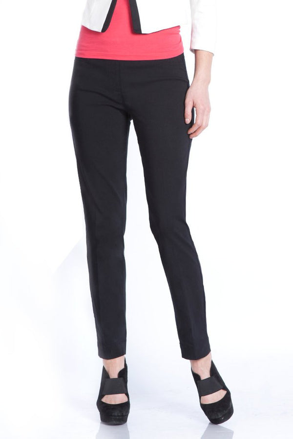 Petite Pull On Ankle Pant - Black