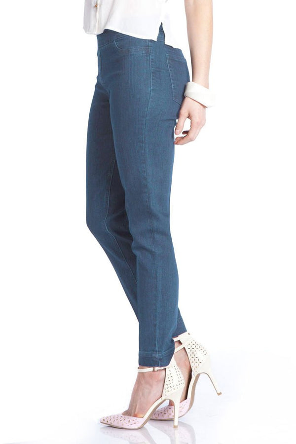 Petite Pull On Ankle Pant - Denim