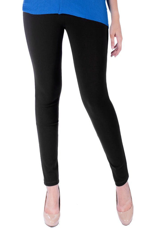 Plus Solid Ponte Legging - Black