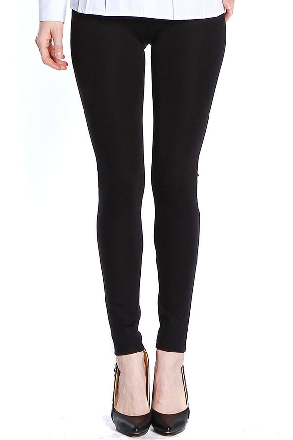 Solid Ponte Legging - Black