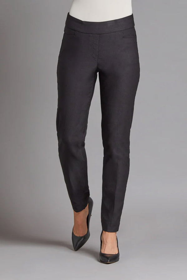 Pull-On Ankle Pant With Real Front & Back Pockets - Black