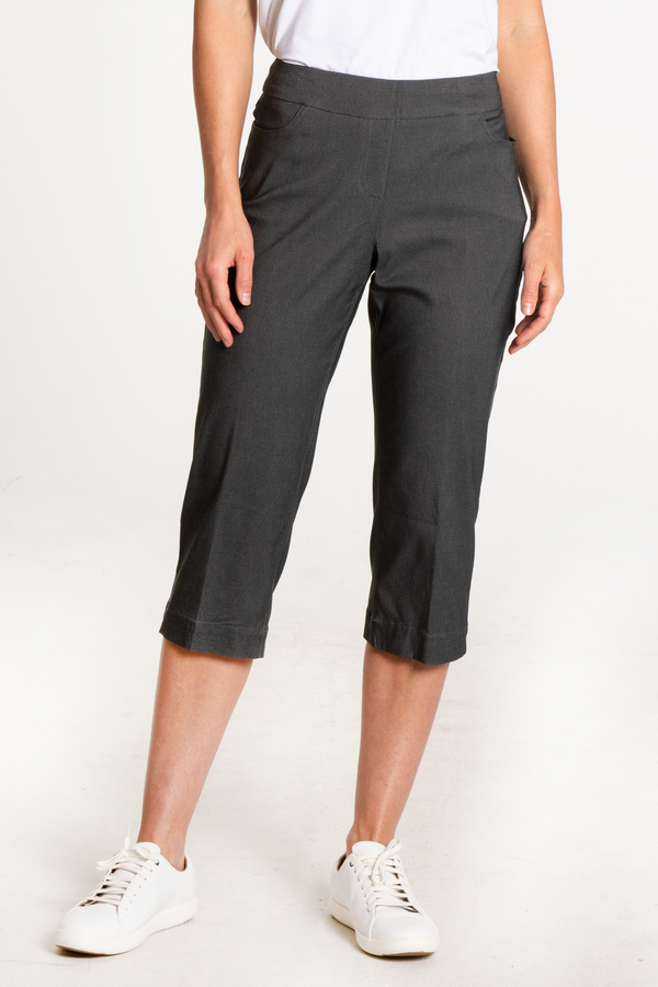 Golf Capri with Pockets - Charcoal