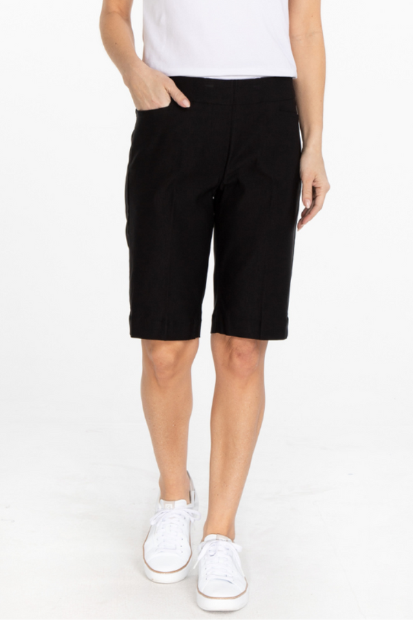 PLUS Pull-On Walking Short with Real Pockets - Black