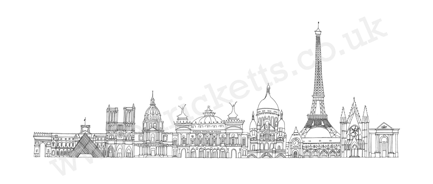 paris skyline clipart image