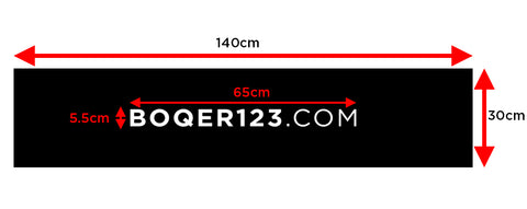 Windscreen banner sizing chart