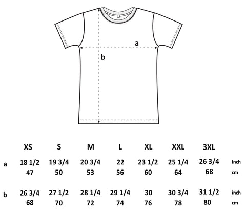 bqr retro tee sizing chart