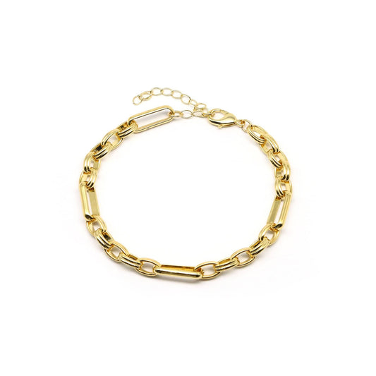 Golden Double Tilde Bracelet Double Layer Shape Design Adjustable