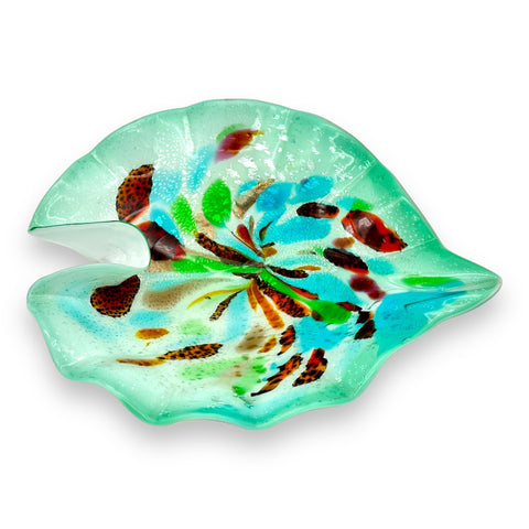 Murano glass sea foam multicolored vintage bowl