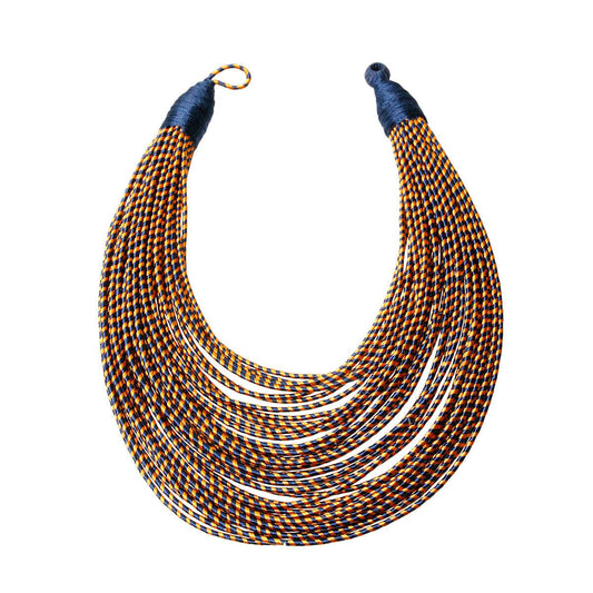 Hoop Pendants Dark Brown Leather Cord Necklace for Women