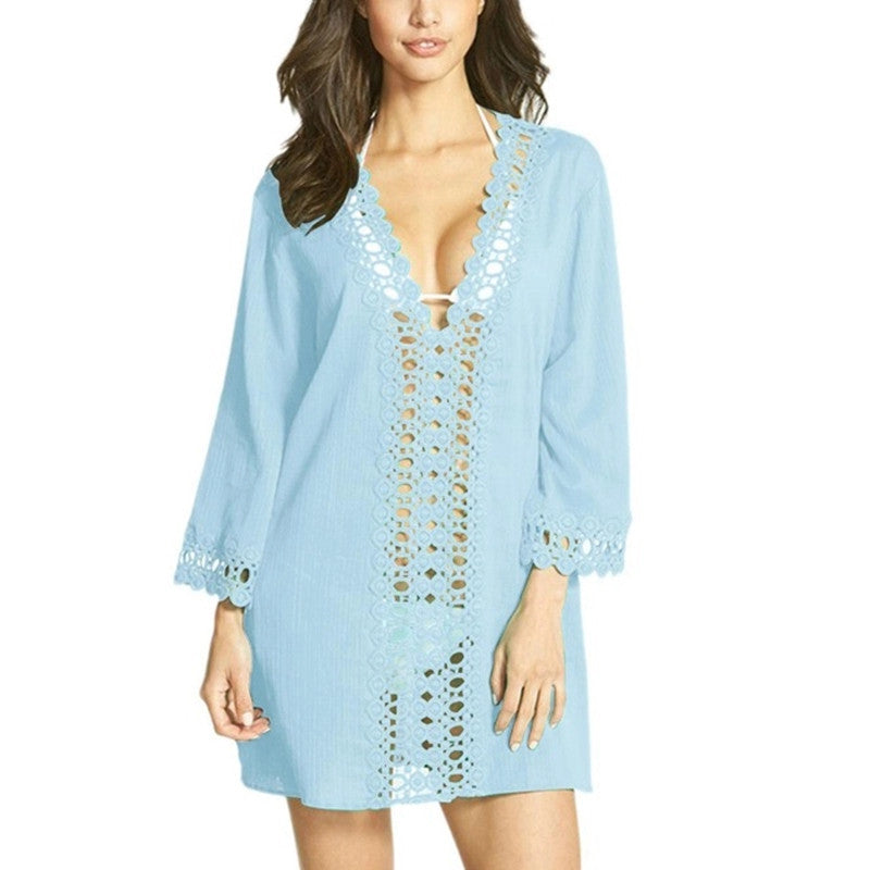 long sleeve beach kaftan