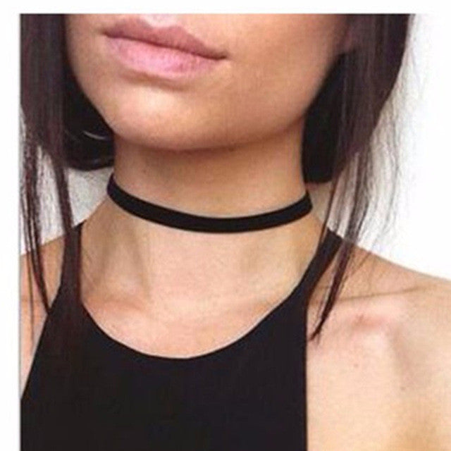 strap choker necklace