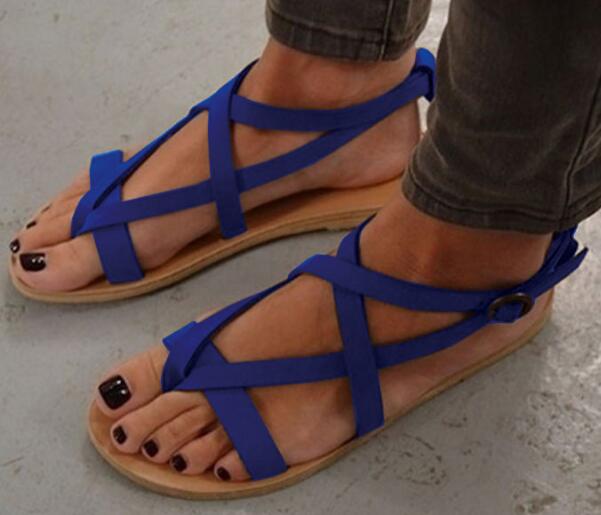 criss cross ankle strap sandals