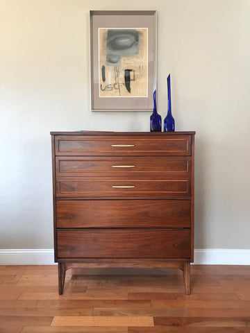 Restored Mid Century Modern Dixie Highboy Dresser Eclectic