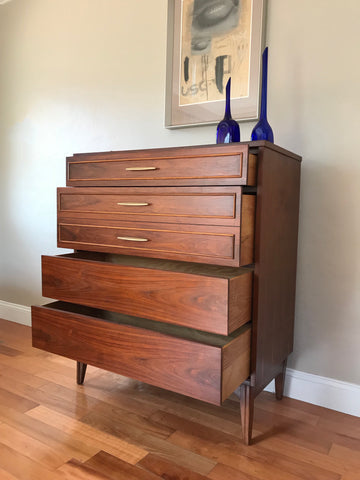 Restored Mid Century Modern Dixie Highboy Dresser Eclectic Home