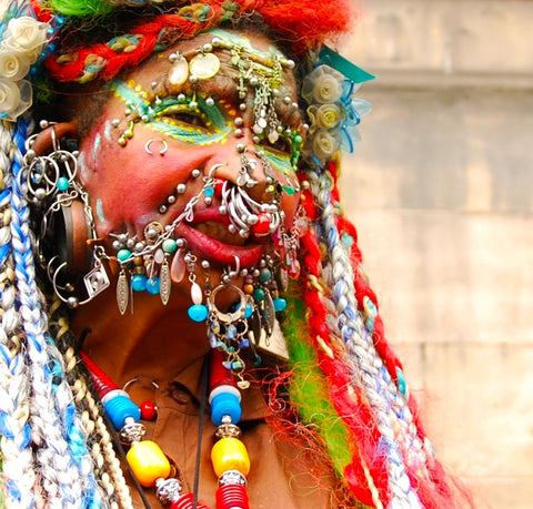 picture of Elane Davidson world record for facial piercings src wikimedia commons