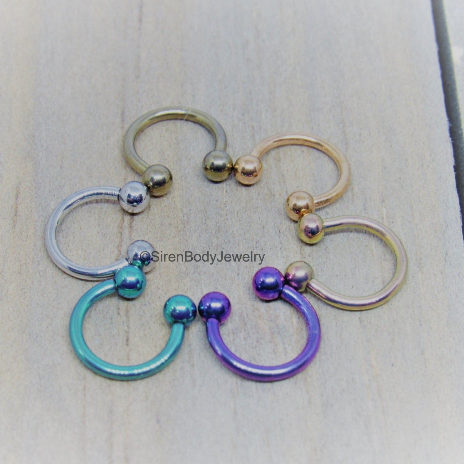 16 gauge horseshoe lip ring