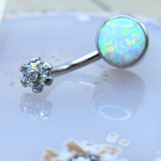 1pc Glamorous Delicate Titanium Belly Button Ring Opal Internal Thread  Barbells Belly Rings Belly Button Rings CZ Navel Rings Belly Piercing  Jewelry for Women Date Party Gift Daily Wear