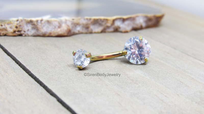 swarovski belly button bars