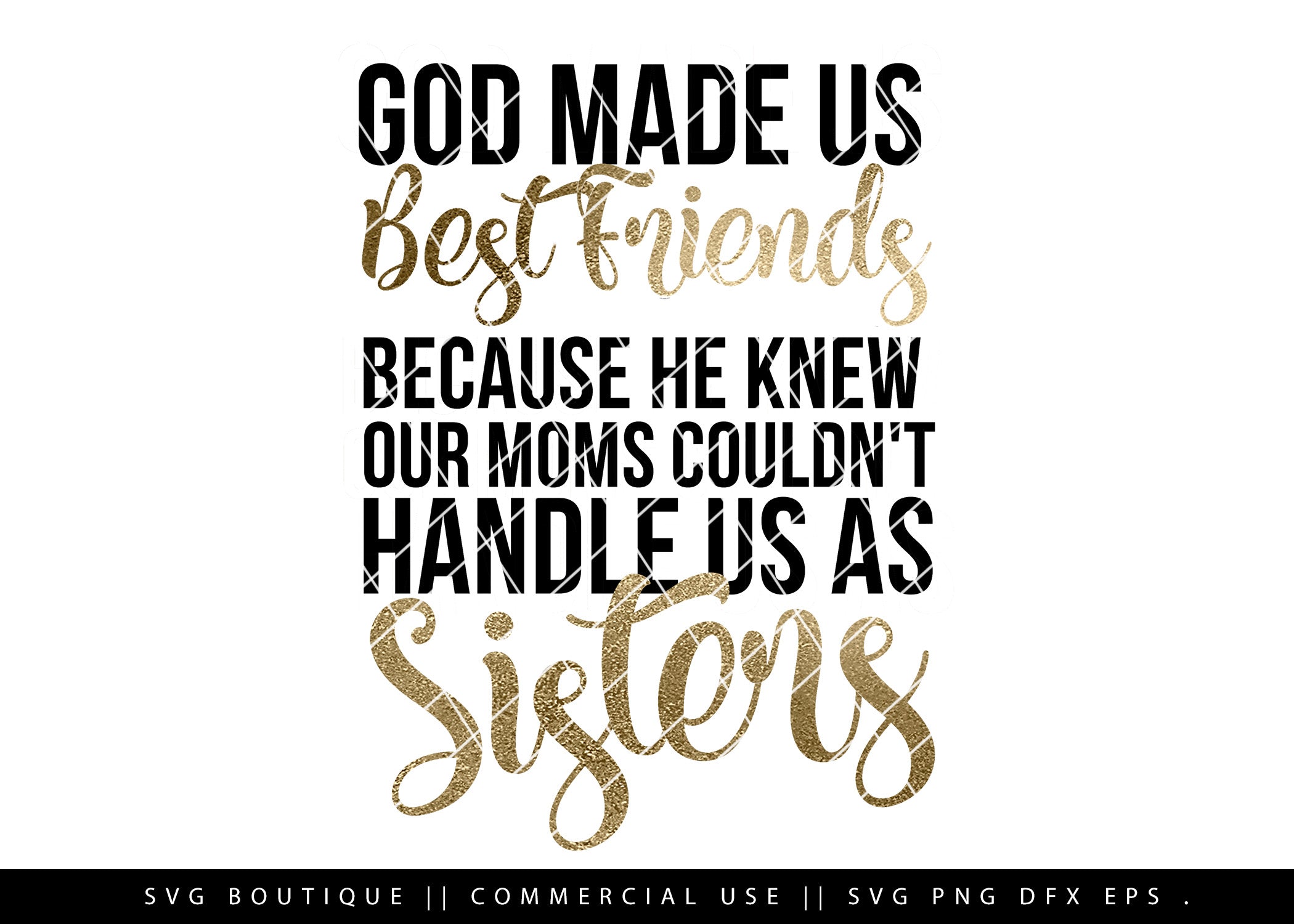 God Made Us Best Friends Svg Cutting File Svg Boutique