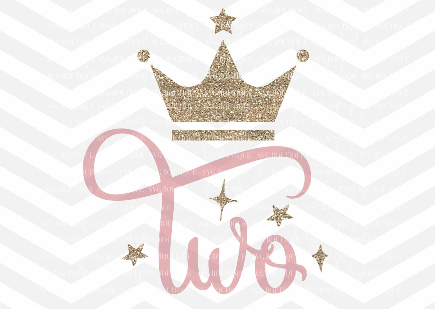 Download Two Birthday Svg Two Year Old Cut File Baby Girl Svg Crown Number Svg Boutique