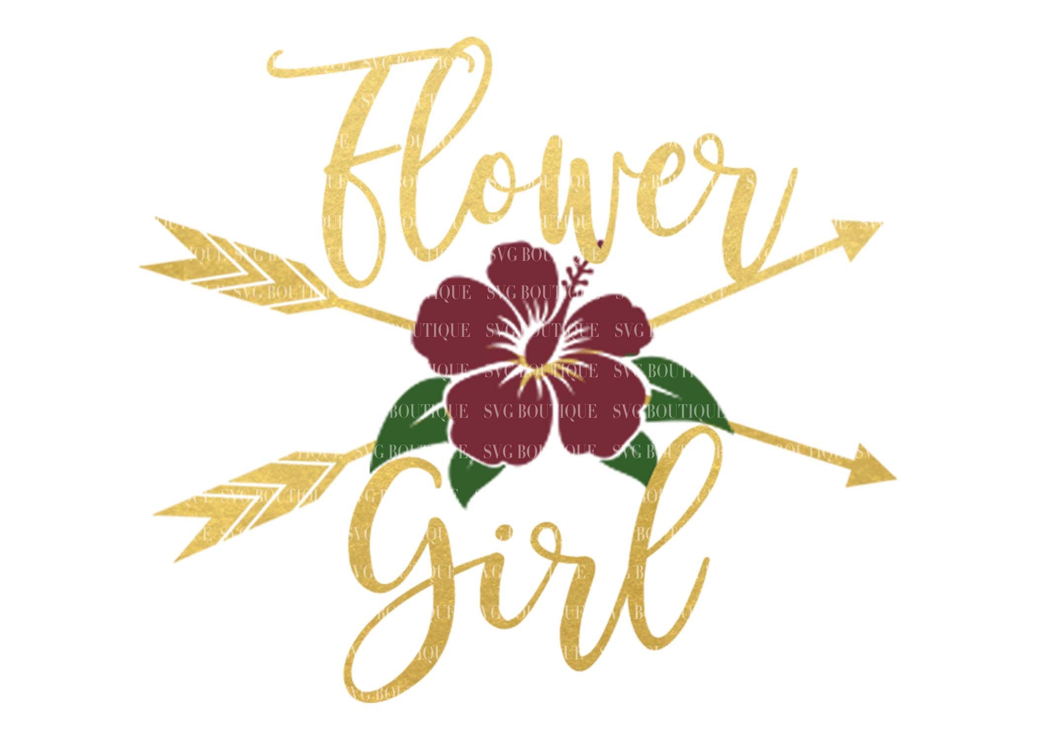 Download Flower Girl Svg File Wedding Svg File Flower Girl Overlay Floral A Svg Boutique