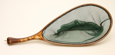 Medium sized, Custom Fly Fishing Net with Beautiful Burl, Nets that Honor  the Fish