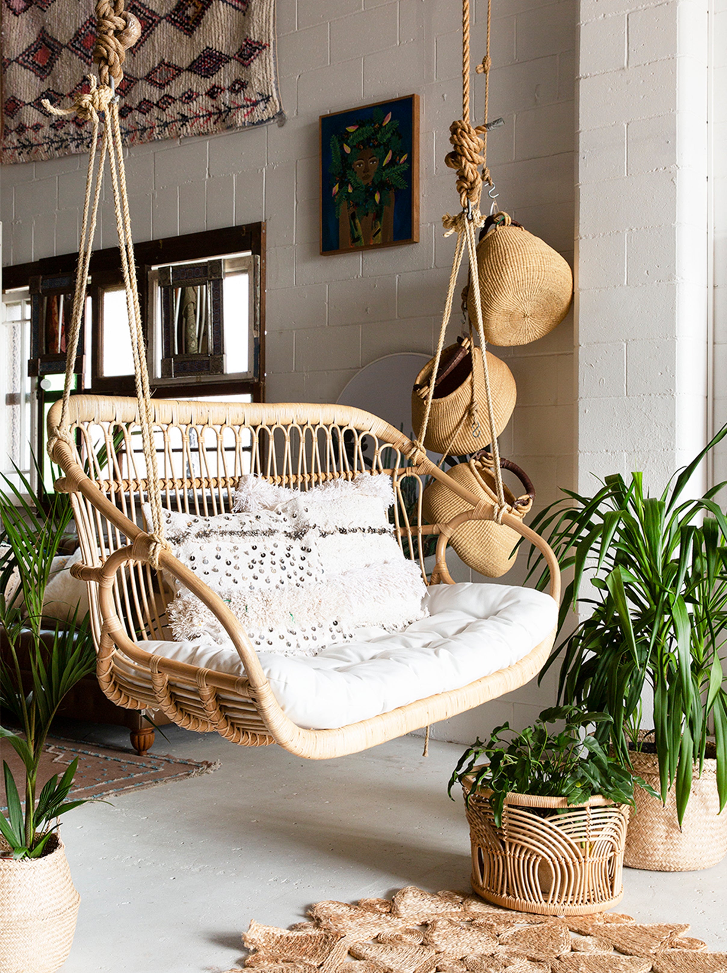 Dreamer Double Rattan Hanging Chair Due Late July Trader Trove