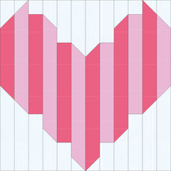 Strip pieced heart