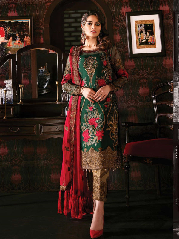 Designer Pakistani Suit in Green