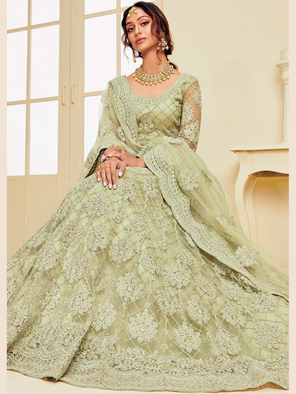 Lehenga in Light Green