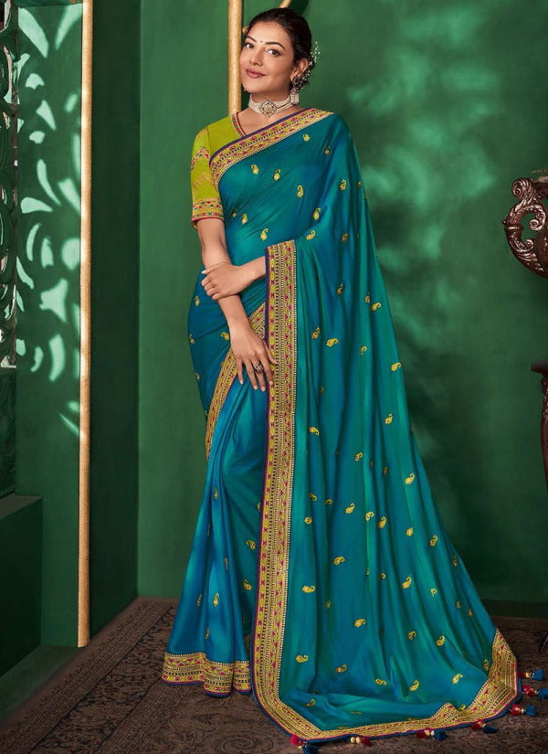 Saree in Green Color for Women