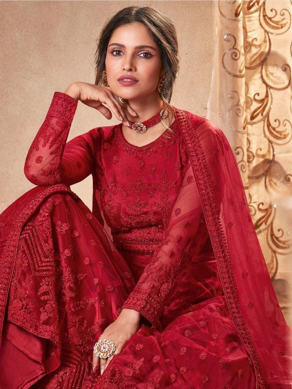 Indian Dress for Women in Red Color