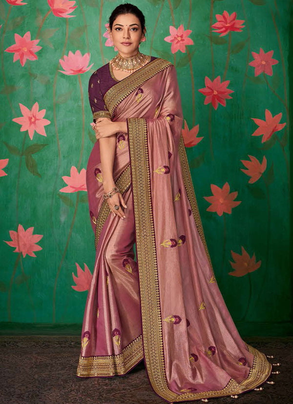 Latest Design Saree in Brown Color