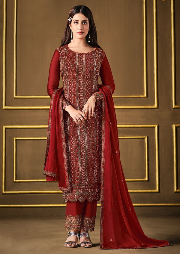 Sexy Indian Punjabi Salwar Kameez Black Red Salwar Kameez Suit New Daily  Dresses | eBay