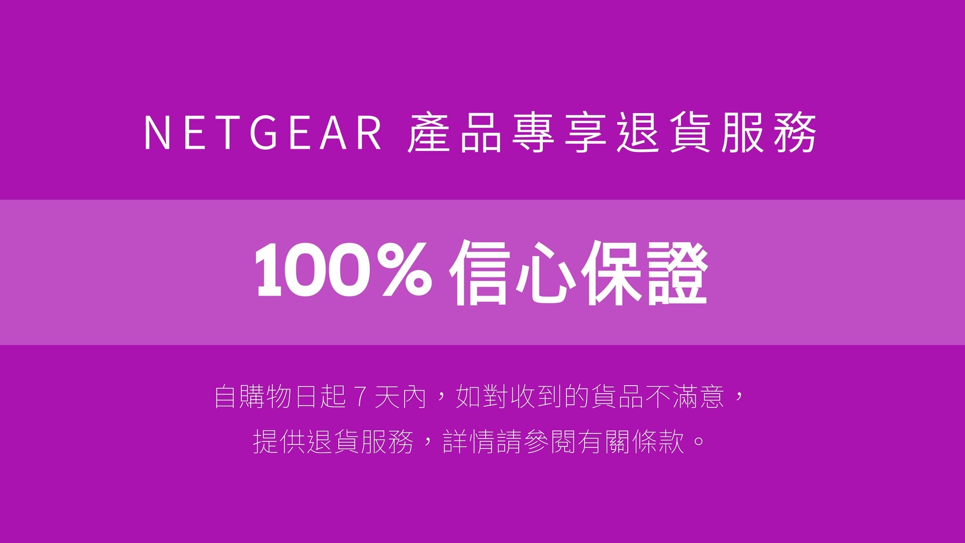 NETGEAR 產品退貨服務