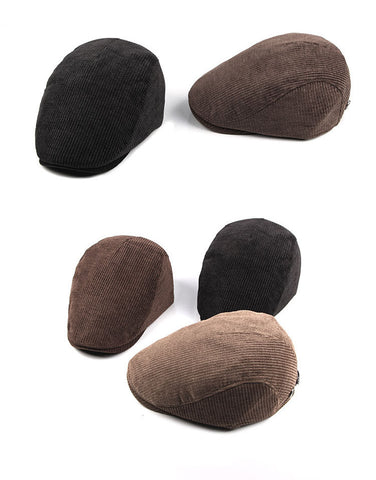 Men' Fashion Winter Beret Hats - Khaki,Black,Dark Blue,Coffee