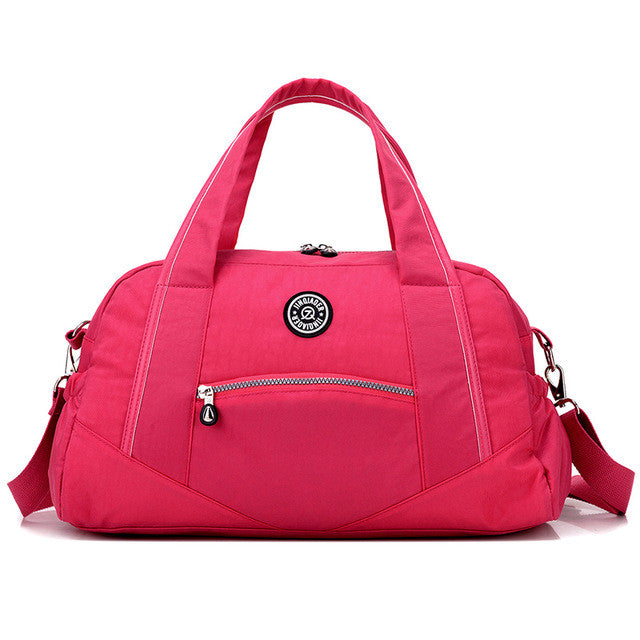 Women's Vintage Casual Tote Travel Bags Waterproof Handbags - Rose/Blu