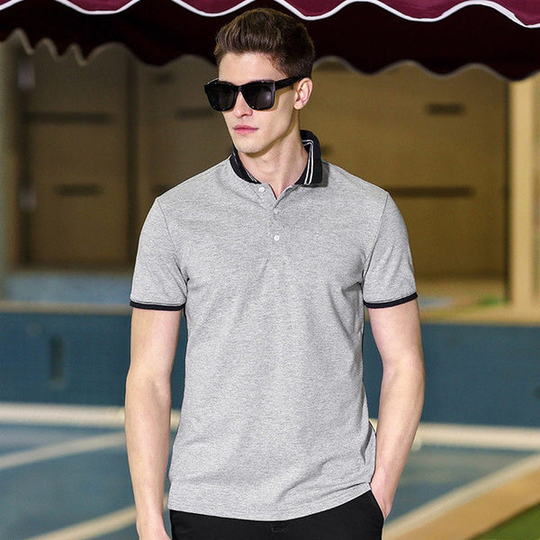 Solid Gray 100% cotton Top Quality Regular Polo Shirt