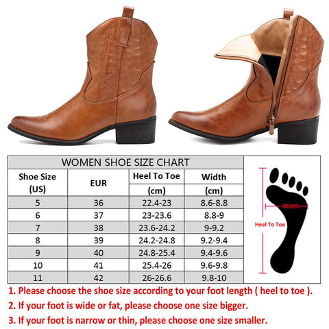 Western Cowgirl Women's Square Heel Ankle Boots With Zipper - Camel,Bl