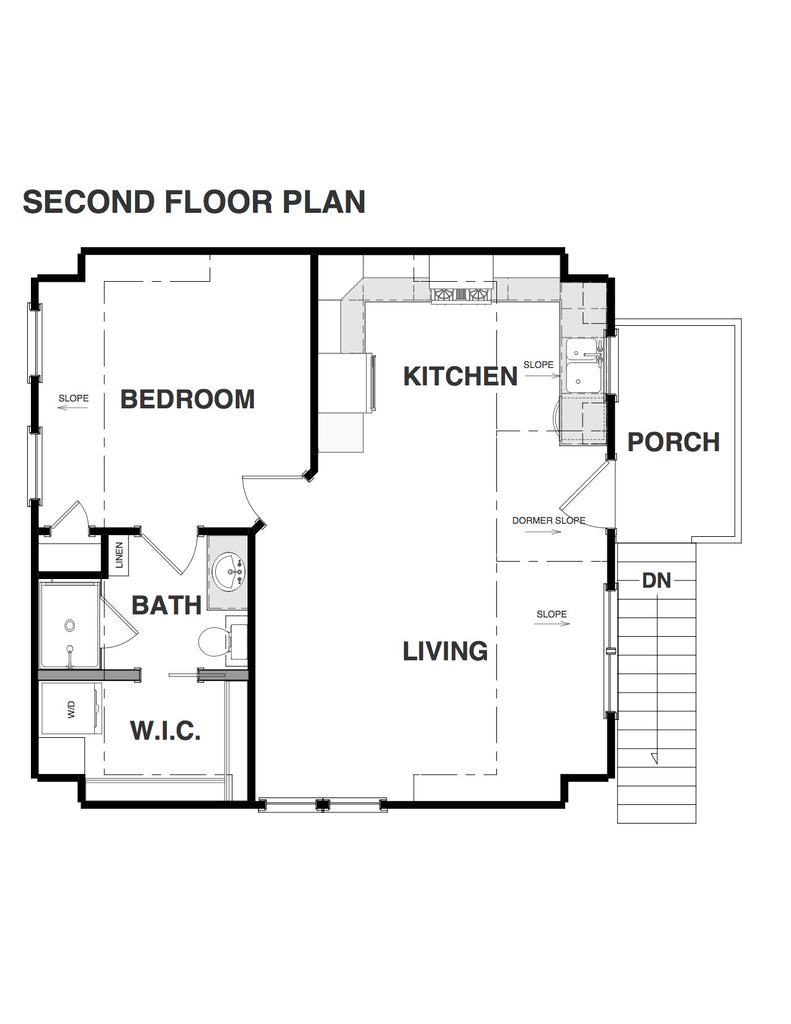 Winthrop Garage ADU Plan 1 Bedroom  Intertwine House Plans