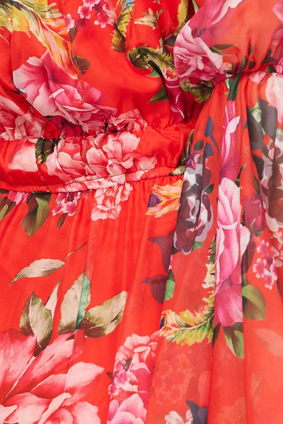 Kim Off Shoulder Chiffon Floral PrintDress - Fabulous Icon