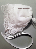 Bridal Dress Lace - Linen Hankie Bonnet
