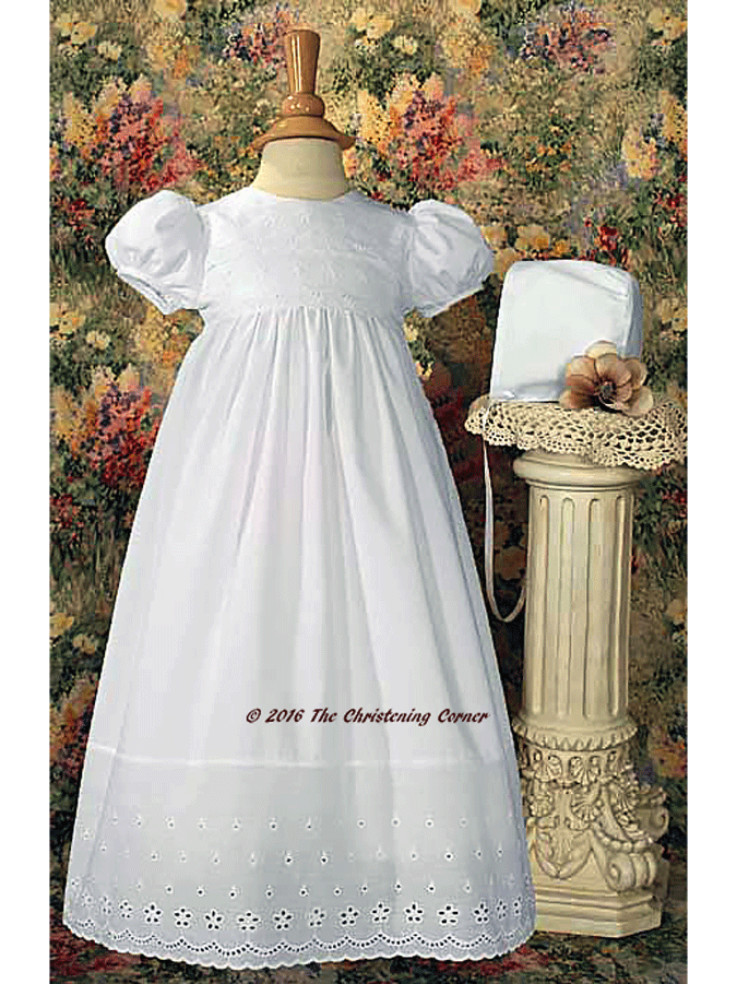 eyelet christening gown