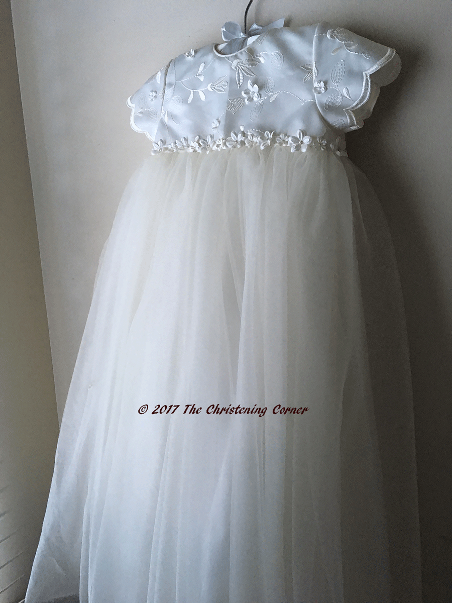 tulle christening gown