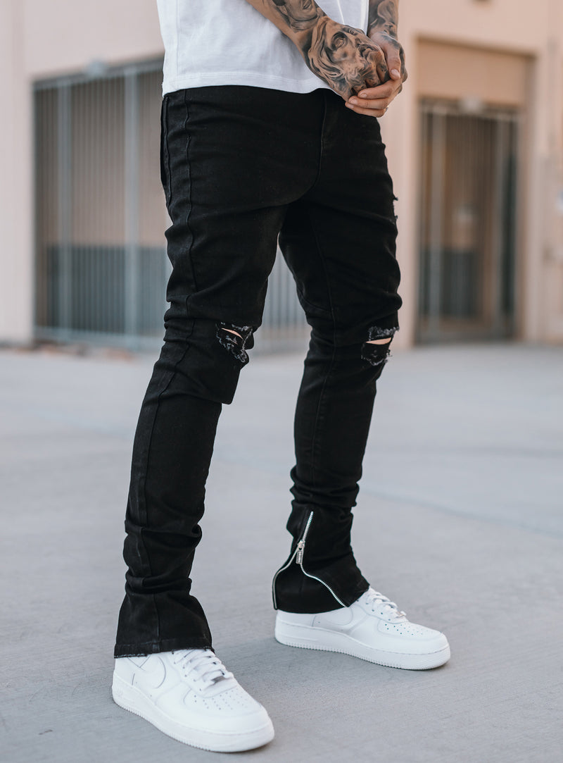 Stacked Jeans V2 in Jet Black PRSTGE